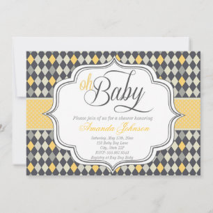 Chic Oh Baby Raute Babydusche Einladung