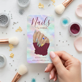 Chic Opal Manicurist Artist Nail Studio Modern Visitenkarte