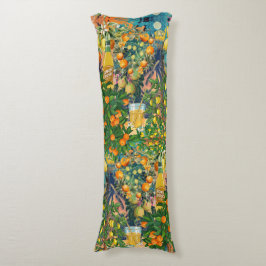 Chic orange blau türkis sizilianisch Zitruskollage Seitenschläferkissen