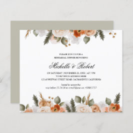 Chic Orange Ivory Sage Hochzeit Probe Dinner