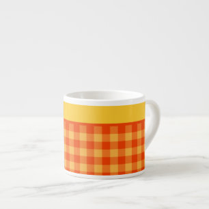 Chic Orange Karo Espresso Tasse