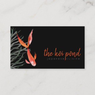 Chic Orange Koi Fish Visitenkarte
