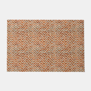 Chic orange Zickzack Fußmatte