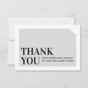 CHIC ORDER INSERT Geschäft danke Ihnen blass grau