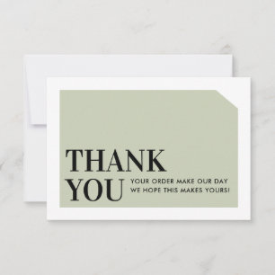 CHIC ORDER INSERT Geschäft danke Ihnen grün