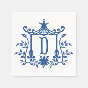 Chic Pagoda Monogram D Napkins Serviette