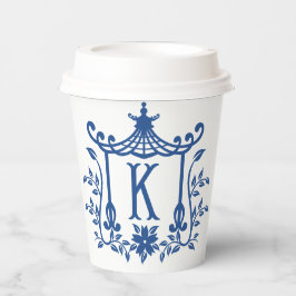 Chic Pagoda Monogram K Paper Cups Pappbecher