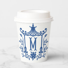 Chic Pagoda Monogram M Paper Cups Pappbecher