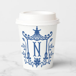 Chic Pagoda Monogram N Paper Cups Pappbecher