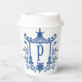 Chic Pagoda Monogram P Paper Cups Pappbecher