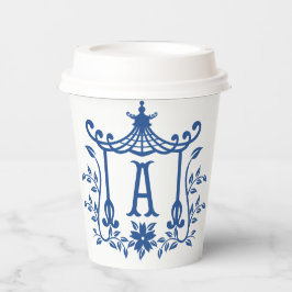 Chic Pagoda Monogramm A Pappbecher