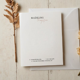 Chic Pale Pink Beige Giro Business Notizblock