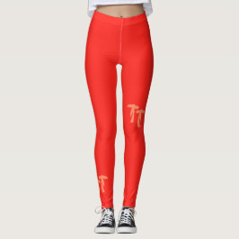 Chic Palm Trees - Red Leggings