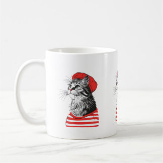 Chic Parisian Cat Tasse