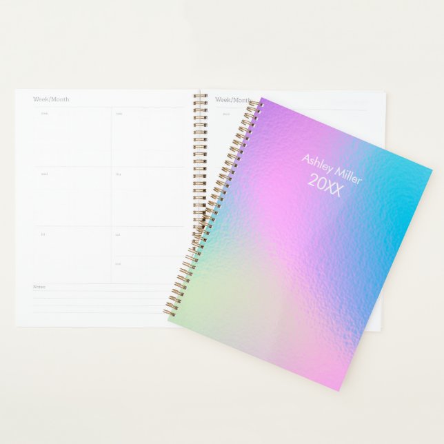 Chic Pastel Holographic Customize Planer (Anzeige)