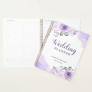 Chic Pastel Lila Rose Garden Wedding Planner Planer