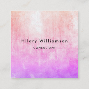 Chic Pastel Pink Lilac Lavender Sunlit Grunge Quadratische Visitenkarte