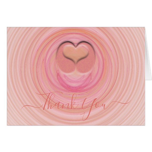 Chic Pastel Spirals 3D Herz Personalisiert Inside (Vorderseite (Horizontal))