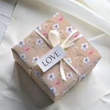 Chic Pastel Wildblume Wasserfarben Muster