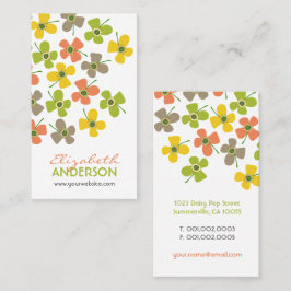 Chic Pastels Daisies Pop Sommer Blume Whimsical Visitenkarte