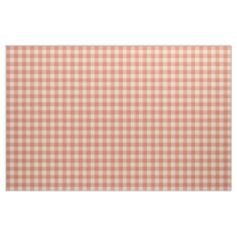 chic peach and white darker gingham pattern stoff