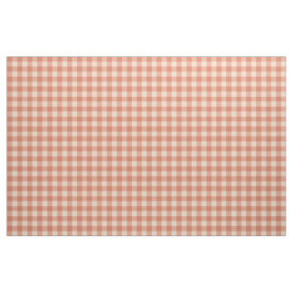 chic peach and white darker gingham pattern stoff