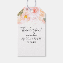 Chic Peach Mint Succules Blumentropfen Vielen Dank Geschenkanhänger