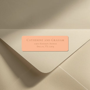 Chic Peach Summer Wedding Rücksendeadresse