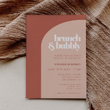 Chic Peach Terracotta Arch Brunch und Bubbly