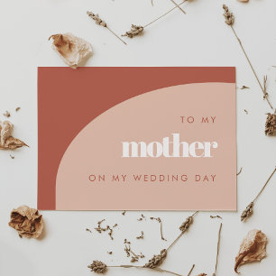 Chic peach To my mutter on my wedday card