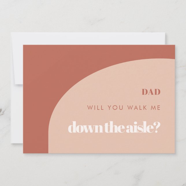 Chic peach Wirst du mich durch die Gang-Karte führ Einladung (Vorderseite)