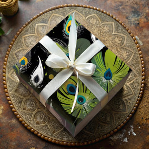 Chic Peacock Feather - Geschenke für einen Vogelbe Geschenkpapier