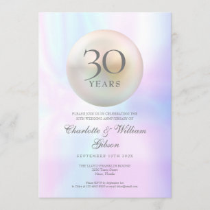 Chic Pearl 30. Hochzeitsjubiläum Einladung