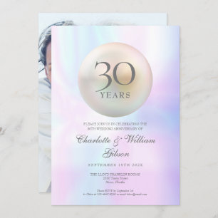 Chic Pearl Foto 30 Jahre Einladung