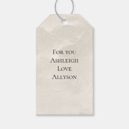 Chic Pearl White Glam Wedding Brautparty Geschenkanhänger