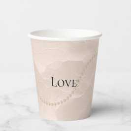 Chic Pearls Glam Elfenbeinblüte Hochzeit Pappbecher