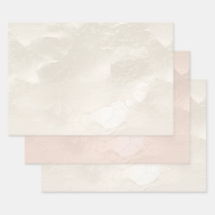 Chic Pearlweiß Glam Elfenbein Rot Hochzeit Geschenkpapier Set