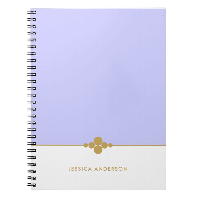 Chic Periwinkle White Gold Personalisiert Notizblock (Vorderseite)