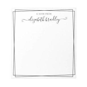 Chic Personalisiert Aus dem Schreibtisch des Not Notizblock