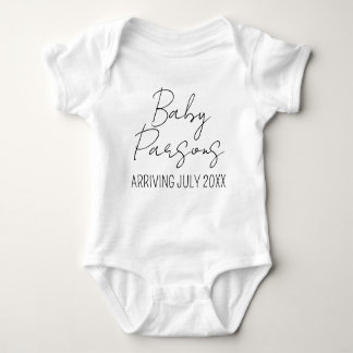 Chic Personalisiert Birth Announcement Individuell Baby Strampler