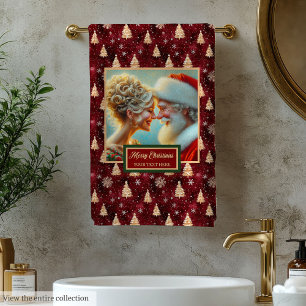 Chic Personalisiert Cranberry Gold Badetuch Badhandtuch Set