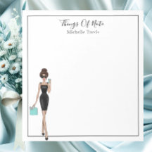 Chic Personalisiert Fashion Girl Notepad