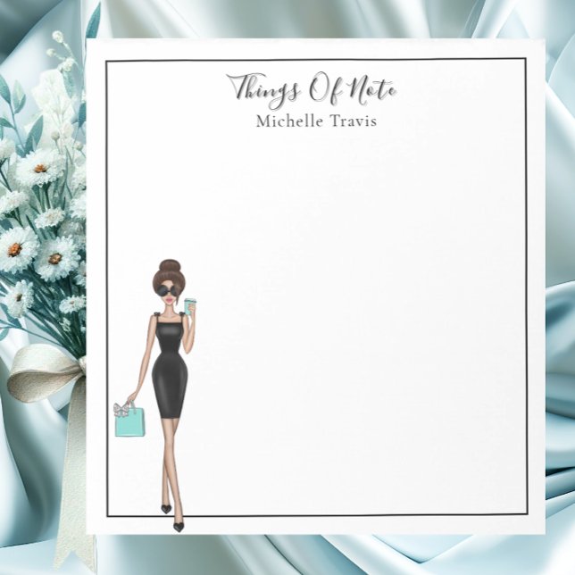 Chic Personalisiert Fashion Girl Notepad Notizblock (Von Creator hochgeladen)