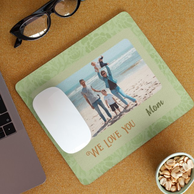 Chic Personalisiert Foto Text Mothers' Day Gift Mousepad (Von Creator hochgeladen)