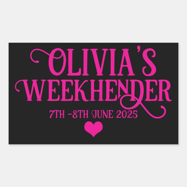 Chic Personalisiert Hen Do Stickers | Bride Squad (Vorderseite)