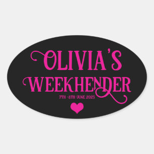 Chic Personalisiert Hen Do Stickers   Bride Squad