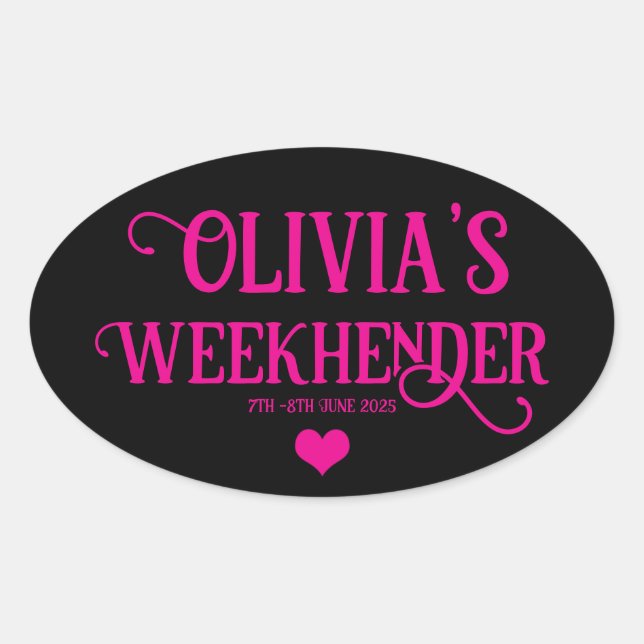 Chic Personalisiert Hen Do Stickers | Bride Squad (Vorderseite)