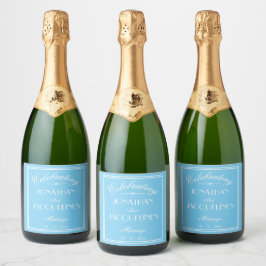 Chic Personalisiert Hochzeit Champagner Flasche La