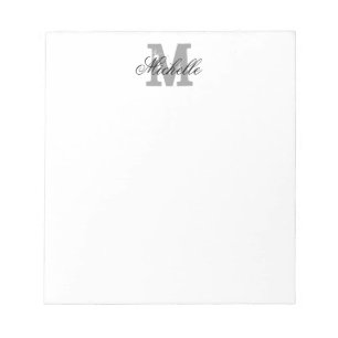 Chic personalisiert name monogram schreiben Notizb Notizblock