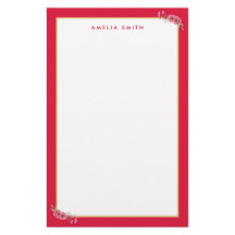 Chic Personalisiert Name Pink Border Pink Blume